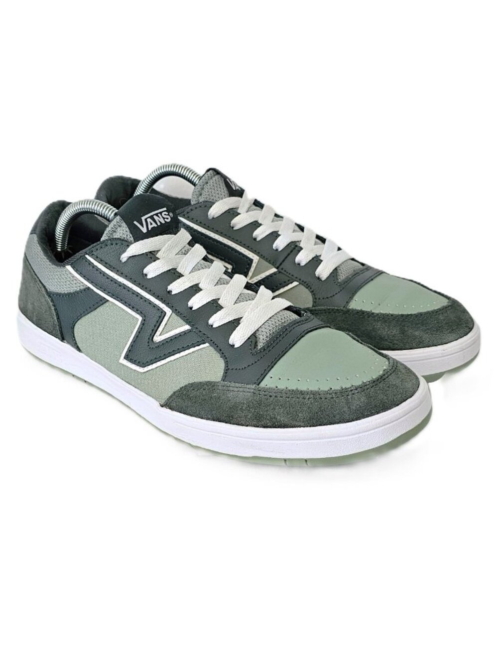 VANS Lowland ComfyCush Cc Sz 11 New Varsity Green Gables Leather Suede Sneakers